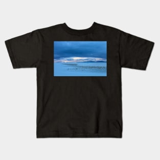 White Sand Winter Storm Kids T-Shirt